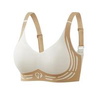 Reggiseno senza cuciture senza ferretto Raccogliere Morbido Confortevole Senza Fili Up Donne Lingerie Sportiva Quotidiana Reggiseni Da Donna, bianco, 3XL