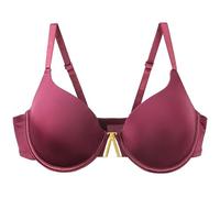 Reggiseno senza cuciture senza fili con coppe morbide per la massima copertura completa sotto le magliette nella vita di tutti i giorni, Colore: rosso, 100D