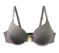 Reggiseno senza cuciture senza fili con coppe morbide per la massima copertura completa sotto le magliette nella vita di tutti i giorni, grigio., 80D