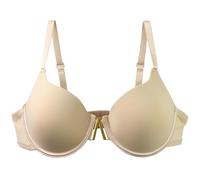 Reggiseno senza cuciture senza fili con coppe morbide per la massima copertura completa sotto le magliette nella vita di tutti i giorni, beige., 100E