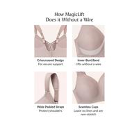 Reggiseno senza ferretti avvolgente MagicLift Marrone 9 D Tinta unita