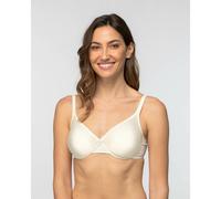 Reggiseno senza ferretti Cœur Croisé Satiné Bianco 3 D Tinta unita