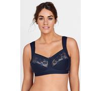 Reggiseno senza ferretti LOVELY LACE SUPPORT Blu 10 G Tinta unita