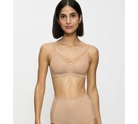 Reggiseno senza ferretti Modern Lace + Cotton Beige 3 C Tinta unita