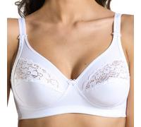 Reggiseno Senza Ferretto Coppa C Non Imbottito Taglie Forti in Cotone con Pizzo