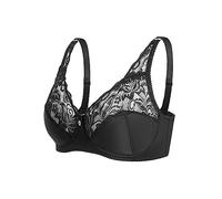 Reggiseno Senza Ferretto Cotone Le Donne Comfort Lace Convertible Wireless Bralettes Lace Bralettes per Le Donne con Cinghie e pastiglie Rimovibili Reggiseno Morbido Donna Fascia (Black, 85D)