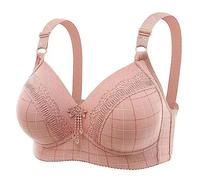 Reggiseno senza ferretto da donna, anti-cedimento, reggiseno push up, da donna, sexy, casual, comodo, a quadretti, chic, morbido, traspirante, maturo, temperamento, vestibilità regolare