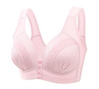 Reggiseno senza ferretto da donna in cotone, reggiseno con chiusura frontale da donna, push up, classico, di grandi dimensioni, elegante, lingerie confortevole, tinta unita, sexy, semplice e morbida