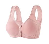 Reggiseno senza ferretto da donna push up grandi seni forti, reggiseno elegante con scollo a V, traspirante, modellante, leggero, adatto all'uso quotidiano, Colore: rosa., 54