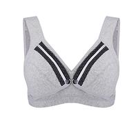 Reggiseno Senza Ferretto Grigio XL per Donne Incinte e Allattamento, 100% Cotone, Comfort e Supporto, Previene Cedimenti, Abbigliamento Donna