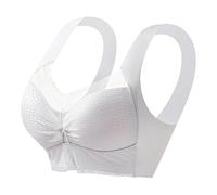 Reggiseno Senza Ferretto in Pizzo a Coppa Fissa per Donna con Design Arricciato e Supporto per Seno Cadente Comodo e alla Moda
