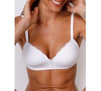 Reggiseno senza ferretto leggermente imbottito Sensual Touch bianco, in morbida microfibra. Comfort estremo Bianco 3B