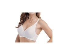Reggiseno Senza Ferretto Non Imbottito Preformato Coppa B in Morbido Cotone Elasticizzato Incrociato Davanti con Spalline Regolabili