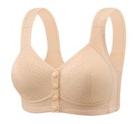 Reggiseno Senza Ganci Dietro, Bralette con Coppe in Pizzo Stretch Imbottitura Foderata in Cotone E con Schiene in Morbida Microfibra Reggiseno Sportivo Donna Cotone Dormire Quotidiano