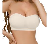 Reggiseno Senza Spalline per Donna Senza Ferretto, Reggiseni a Fascia Invisibile Senza Cuciture, Bandeau Bra Boob Tube Strapless Stretch Brassiere Tops Invisibile Comodo Multifunzione Bralette