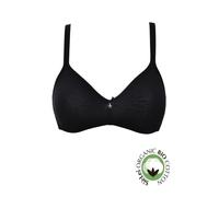 SÌèLEI, Reggiseno Senza Imbottitura e Senza Ferretto, Realizzato in Cotone Biologico, 100% Naturale, Designed in Italy, Color Nero, Taglia 4B