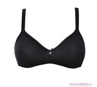 SIeLEI 2 Reggiseni Natural Cotton (Art. 1450 Non Imbottito, Senza Ferretto Organic biocotton) (3, Nero)