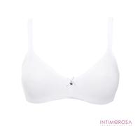 SÌèLEI, Reggiseno Senza Imbottitura e Senza Ferretto, Realizzato in Cotone Biologico, 100% Naturale, Designed in Italy, Color Bianco, Taglia 2B