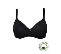 SÌèLEI, Reggiseno Semi-Imbottito Senza Ferretto, Realizzato in Cotone Biologico, 100% Naturale, Designed in Italy, Color Nero, Taglia 6B