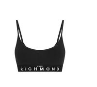John Richmond Bra Riviere, Reggiseno Bralette Jersey Stretch con Banda Elastica Personalizzata con Logo vestibilità Regolare Nero M