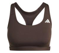 Adidas Optime Essentials Workout 3 Stripes Medium Impact Sports Bra Marrone S Donna