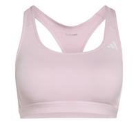 Adidas Optime Essentials Workout 3 Stripes Medium Impact Sports Bra Rosa S Donna