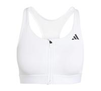 Adidas Powerreact Zip Medium Impact Sports Bra Bianco L / CD Donna