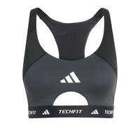 Adidas Techfit Workout Color Block Medium Impact Sports Bra Nero L Donna