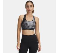 Reggiseno sportivo Armour® Mid Crossback Printed da donna Nero / Titan Grigio / Titan Grigio XS