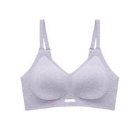 Reggiseno sportivo da donna con spalline larghe senza fili 360 longline reggiseno sportivo rimovibile senza ferretto Bralette reggiseni sportivi da donna, Viola, M
