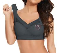 Reggiseno sportivo da donna, reggiseno di grandi dimensioni, senza ferretto push up bralette senza fili copertura completa morbida e confortevole tinta unita lingerie con cuscinetti rimovibili