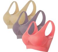 Reggiseno Sportivo da Donna Senza Cuciture Set di 3 Offerte Oggi Fili Liberi Reggiseno Yoga Senza Ferretti con Imbottiture Rimovibili Leggero e Confortevole Perfetto per Yoga Fitness o Ginnastica