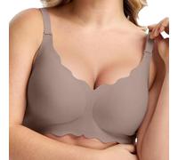 Reggiseno sportivo da donna taglie forti per donne Nahtlose Damenunterwäsche Dünn Und Bequem Ohne Stahlringe BH Reggiseno sportivo, Grigio, XL