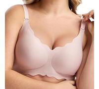 Reggiseno sportivo da donna taglie forti per donne Nahtlose Damenunterwäsche Dünn Und Bequem Ohne Stahlringe BH Reggiseno sportivo, rosa, M