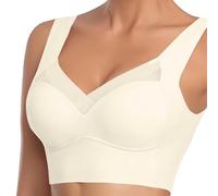 Reggiseno Sportivo Donna Senza Ferretto Imbottiture Estraibili Comfy Bralette Seamless Cuscinetti Fissi per Il Seno Sostegno Forte Base Top Corsetto Yoga, Jogging, Palestra