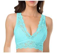 Reggiseno Sportivo Donna Sexy da Base Top Corsetto Reggiseni con Scollatura a V Brassiere vestibilità Regular Senza Ferretto Comodo Copertura Totale