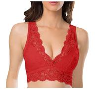 Reggiseno Sportivo Donna Sexy da Base Top Corsetto Reggiseni con Scollatura a V Brassiere vestibilità Regular Senza Ferretto Comodo Copertura Totale
