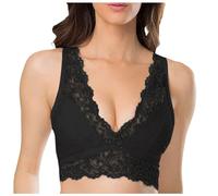 Reggiseno Sportivo Donna Sexy da Base Top Corsetto Reggiseni con Scollatura a V Brassiere vestibilità Regular Senza Ferretto Comodo Copertura Totale