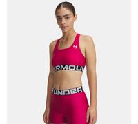 Reggiseno sportivo HeatGear® Armour Mid Branded da donna Shaded Fuchsia / Bianco XS