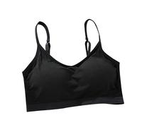 Reggiseno sportivo imbottito per ragazze e adolescenti, Nero , 10-12 anni