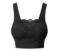 Reggiseno sportivo in pizzo con palangari di supporto con stampa floreale ricamata, reggiseni sportivi da donna, tinta unita, confortevole, per grandi busti, in esecuzione, carino ad alto impatto