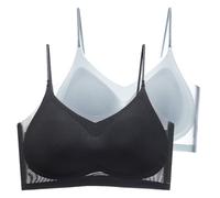 Reggiseno Sportivo Sostegno Forte Contenitivo Senza Ferretto Crop Tops Donna Fitness Fascia Bianca Canotta Integrato Golden Point Sexy Spalline Dopo Mastectomia Compressivo Coppe Preformate