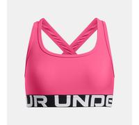 Reggiseno sportivo Under Armour Crossback da ragazza Super Rosa / Bianco YMD (137 - 149 cm)