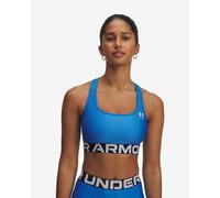 Reggiseno sportivo HeatGear® Armour Mid Branded da donna Blu Atlantis / Bianco S