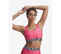 Reggiseno sportivo Under Armour HeatGear Mid Branded rosa vivo - M