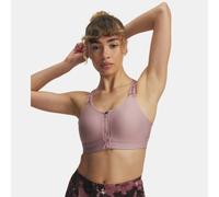 Reggiseno sportivo Under Armour Infinity 2.0 High Zip da donna Tourmaline Rosa / Maroon Mist XL A-C