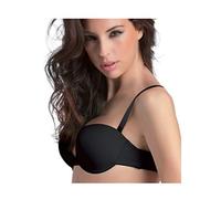 Reggiseno Super Push Up +2 Taglie in più Imbottito Love and Bra Modello Invisibile (2, Bianco)