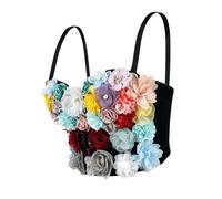 Reggiseno top per colture floreali floreali per la data di danza delle vacanze