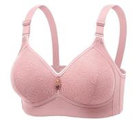 Reggiseno traspirante di sonno di yoga di grandi dimensioni riunione confortevole una spalla reggiseni per le donne, rosa, XL
