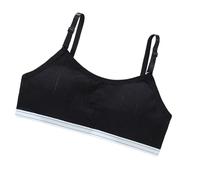 Reggiseno traspirante per bambini, morbido e confortevole, delicato sulla pelle delicata, per ragazze 6-12T, senza anelli in acciaio, lingerie adolescente, Nero , Taglia unica